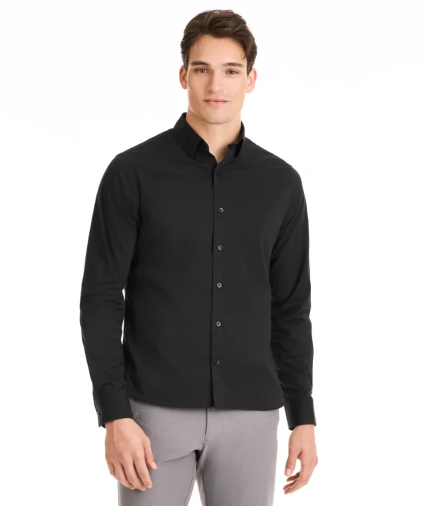 Cronbie Long Sleeve Stain Shield Solid Shirt - Slim Fit