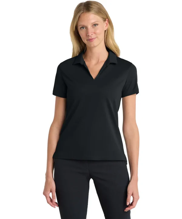 Nike Women's Black Dri-FIT Micro Pique 2.0 Polo